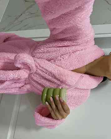 Жіночий затишний теплий халат «ЗЕФІРКА»  з поясом Махра Тедді Одеса