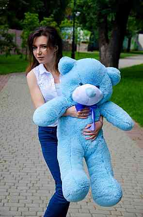 Плюшевий ведмедик М'яка іграшка Рафаель 100 см Блакитний Тернопіль