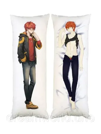 Подушка дакімакура Сеон Чхве 707 Mystic Messenger декоративна подушка для обіймання двостороння 30х60 Харків
