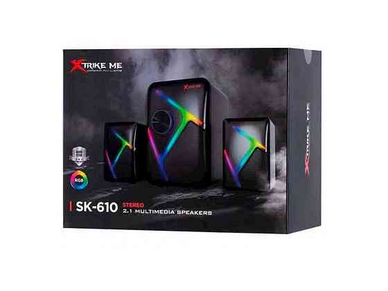Колонка компютерна 2.1 SK-610 RGB чорний 11W ТМ XTRIKE Київ