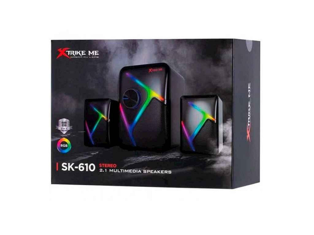 Колонка компютерна 2.1 SK-610 RGB чорний 11W ТМ XTRIKE Київ - фото 1