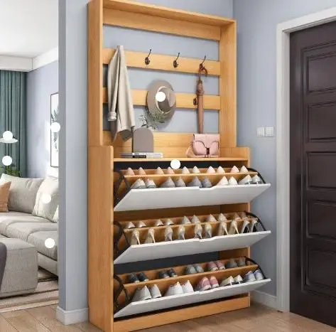 Вешалка с полкой для обуви STL-MD 75 / Полка для обуви в прихожую (Г24/Ш80/В220) Коломия - фото 1