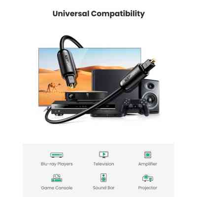 Кабель мультимедійний Optical Toslink 1.5m AV122 black Ugreen (70891) Вінниця