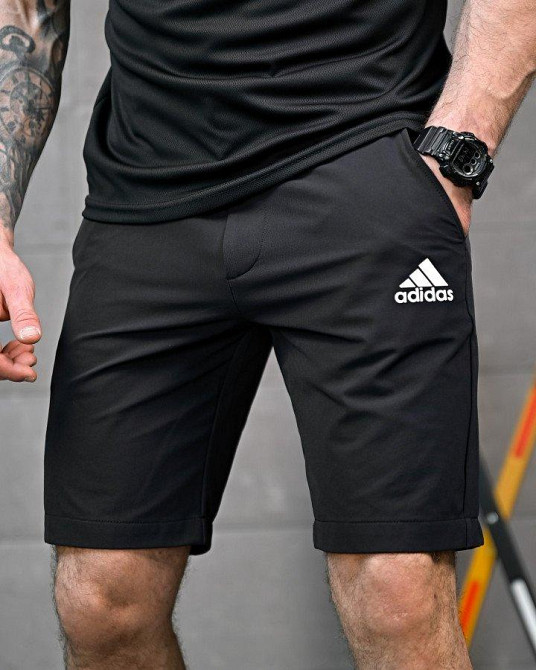 Летние городские шорты  Adi black 4 ПП7526 Одесса - изображение 1