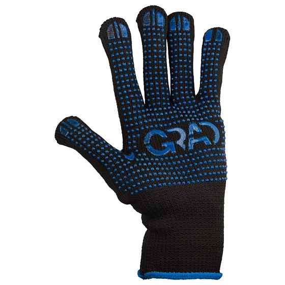 Grad Перчатки трикотажные с точечным ПВХ покрытием утепленные р10 (черные) КРАТНО 12 парам GRAD Киев