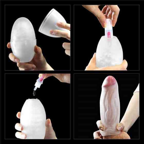 Мастурбатор LoveToy Traning Master Giant Egg Masturbator Blue без вибрации Sex Aura Киев