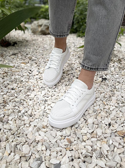 G.S.V. Кеди жіночі G.S.V. L8 білі (весна-осінь, шкіра натуральна) (4475) Коломия - фото 7