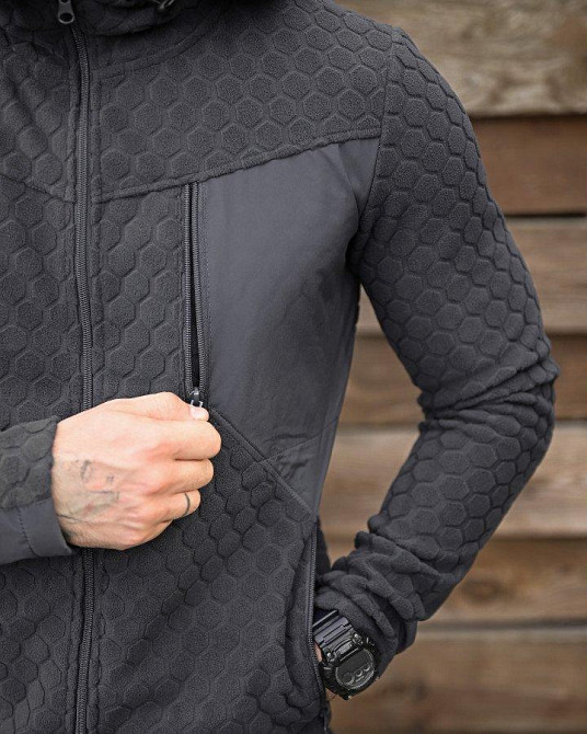 Тактическая флисовка KM URBAN grey ПП8056 Одесса - изображение 3