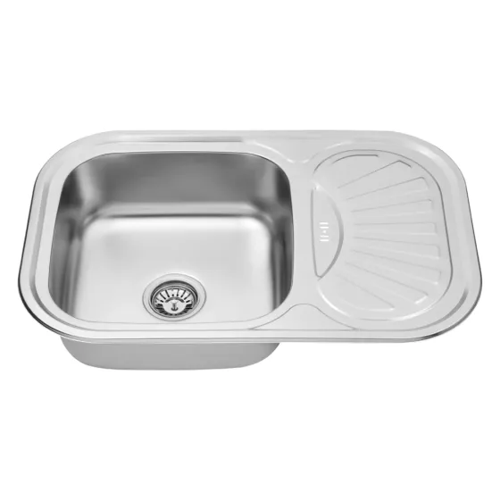 Кухонная мойка с нержавеющей стали Kroner KRP Satin - 75х49 (0.8 мм) Киев