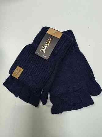 Чоловічі рукавички сині без пальців + рукавиці Корона Київ