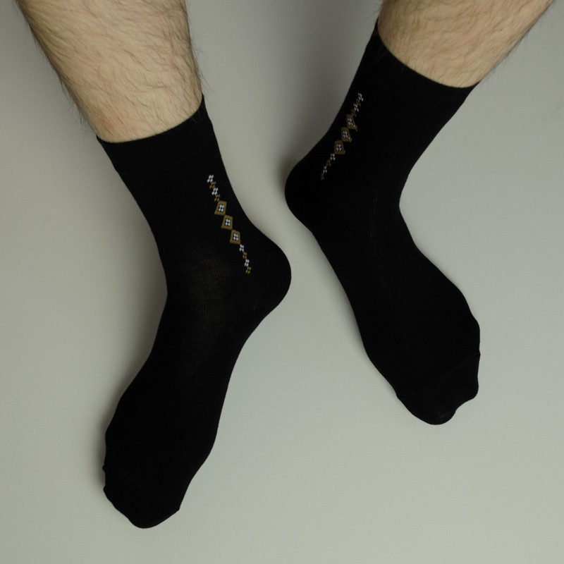 Демісезонні шкарпетки чоловічі класичні GM Textile Високі 41-46 Чорний Суми - фото 4