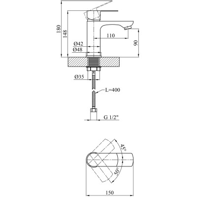 Змішувач Kroner Main-C010 (CV018617) Вінниця - фото 7