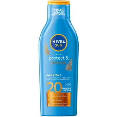 Засіб від засмаги Nivea Sun Сонцезахисний лосьйон Захист та засмага SPF 20 200 мл (4005900460219) Вінниця - фото 1