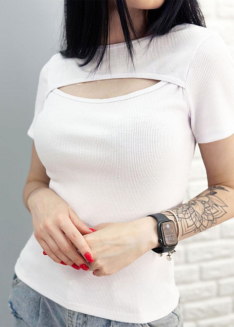 Футболка з вирізом "Bianka" оптом | Норма Київ - фото 5