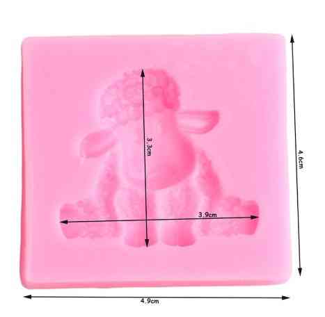 Молд силиконовый Ягненок 46 на 49 мм розовый Киев
