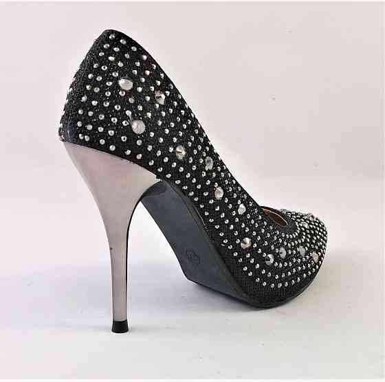 Жіночі Чорні Туфлі на Каблуку Модельні Шпилька (розміри: 36,37,39) — 11 Дніпро