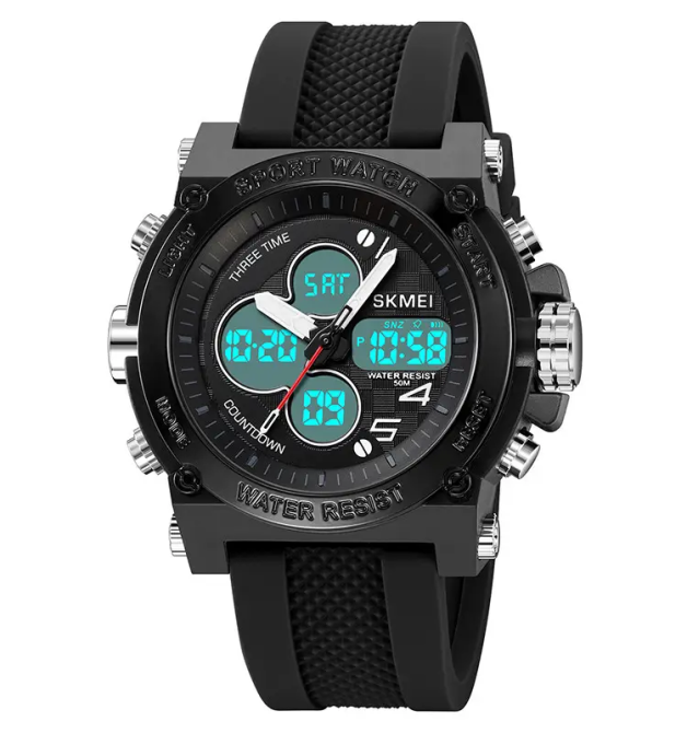Часы мужские наручные спортивные Skmei 2065 (Черный с белым) Киев - изображение 3