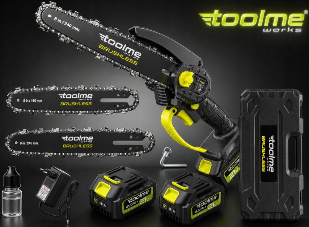 Акумуляторна пила ланцюгова Toolme BRUSCHLESS 900Вт (Польща) Київ - фото 3