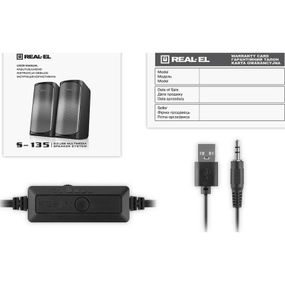 Акустична система REAL-EL S-135 USB Black (EL121100019) Вінниця - фото 4