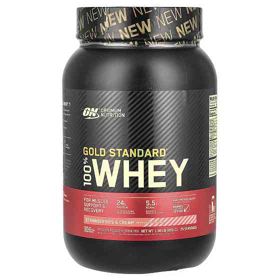 Протеин Optimum Nutrition Gold Standard 100% Whey 908 г, Strawberry Cream Луцк