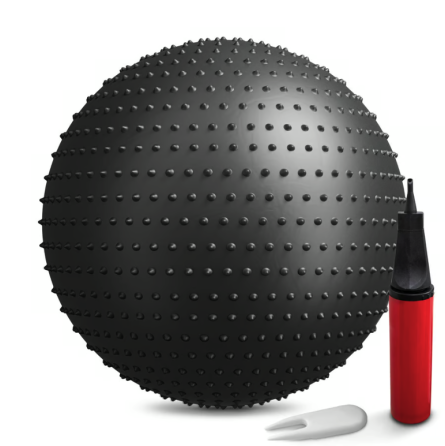 Фітбол масажний Hop-Sport 65см чорний + насос Київ