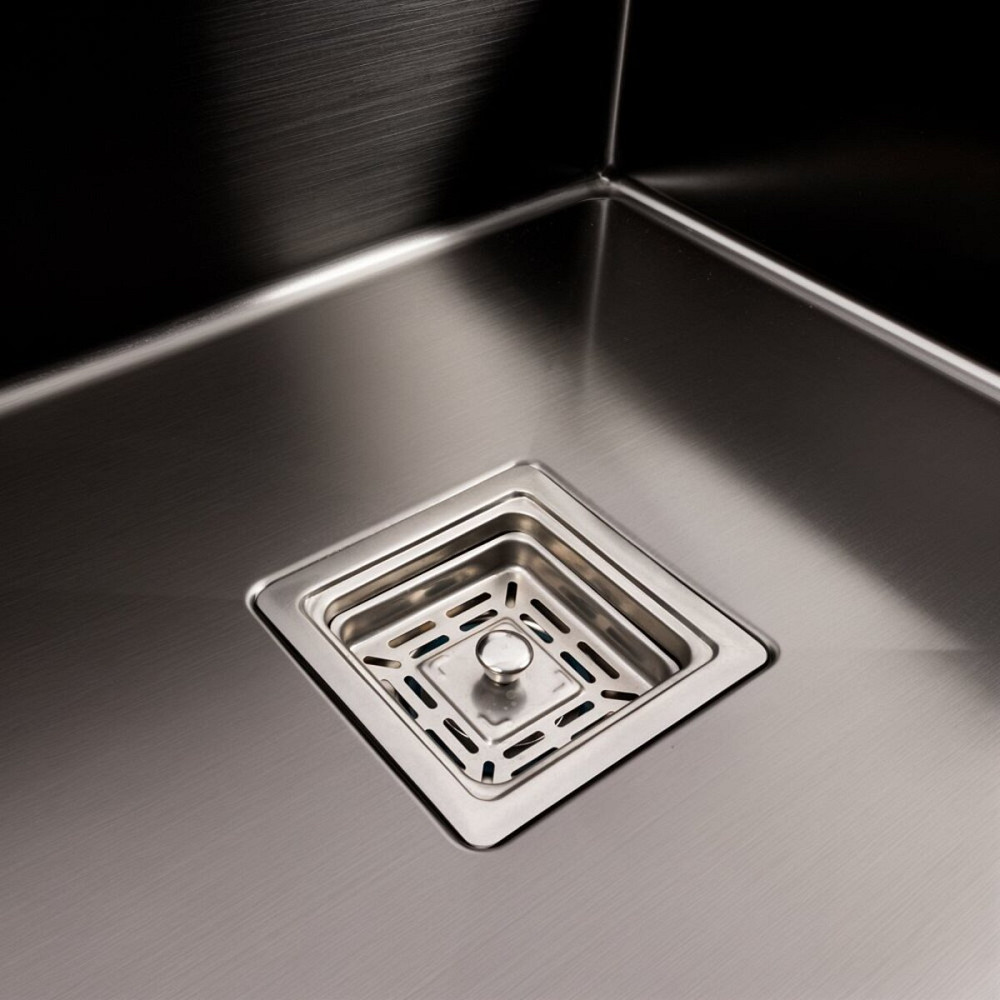 VALESO Мийка Valeso Handmade CM 78×50C L (PVD чорна) з поглибленою полицею Коломия - фото 10