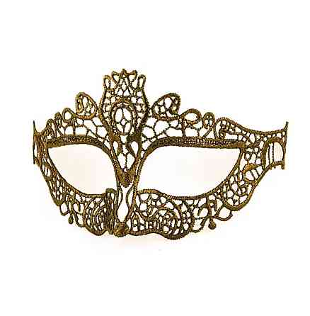 Венеціанська маска ажурна one size золотистий Київ