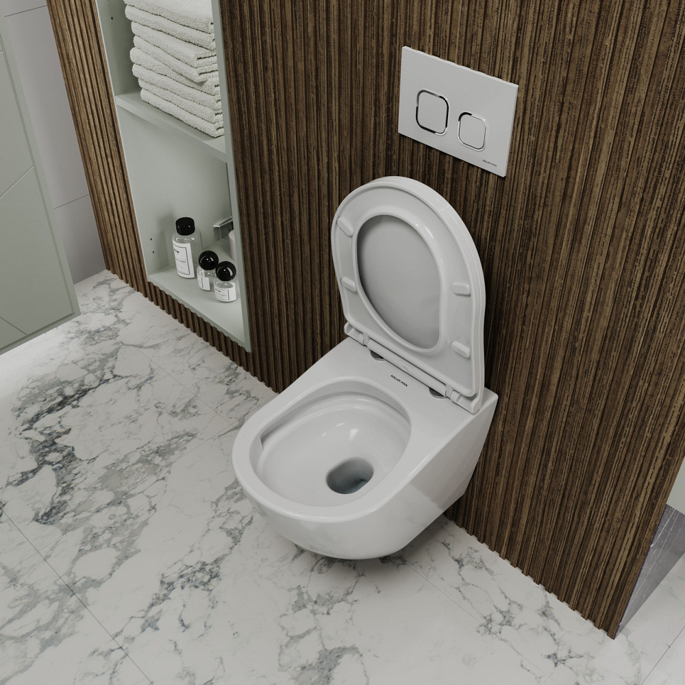 ROUND COMFORT унитаз подвесной с сиденьем Soft-close (смыл Тоrnado 3.0) Киев - изображение 7