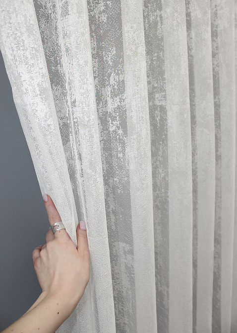 Тюль VR-Textil 1402т Мармур Жакард Кремовий 200х270 см (43-175) Київ - фото 5