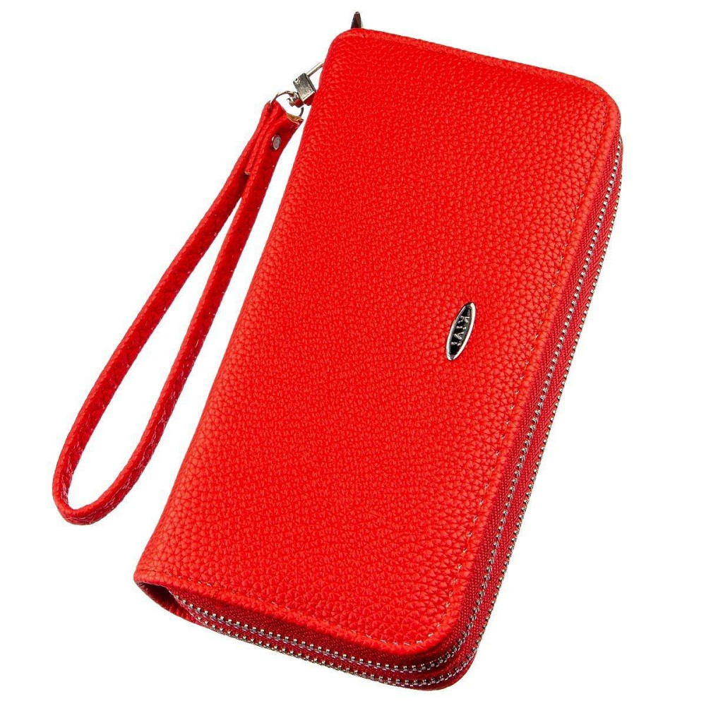 Кошелек женский из зернистой экокожи KIVI 19044 Ярко-красный Киев - изображение 5