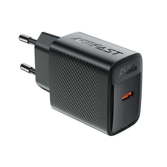 Мережевий зарядний пристрій ACEFAST A104 PD25W GaN single USB-C charger Black 6974316283355 Одеса
