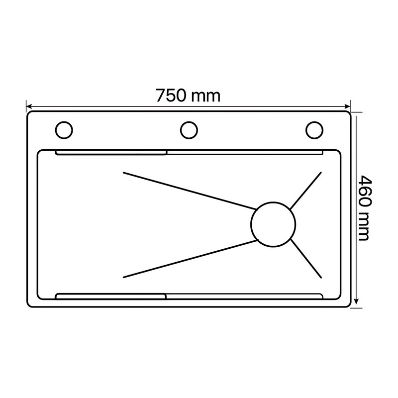 Мойка многофункциональная Zerix ZH7546-SET-05 Decor Graphite со встроенным смесителем из нерж.стали (ZM5592) Киев - изображение 3