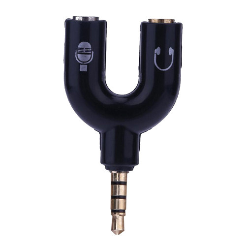 Спліттер Y-типу для гарнітур 2x1 3.5мм джек для ноутбука з 1 гніздом Вінниця - фото 1