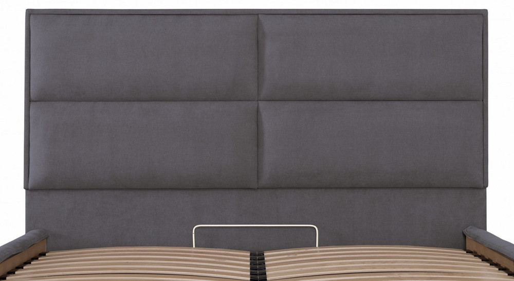 Ліжко Sheffield Comfort 120 х 190 см Місті Dark Grey З підйомним механізмом та нішою для білизни Темно-сірий Київ - фото 4