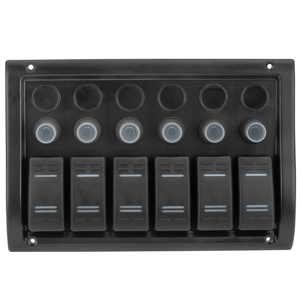 Панель на 6 переключателя (1 под сигнал) Тайвань 10016-BK Черкассы - изображение 1