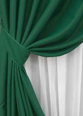 Комплект готовых штор VR-Textil Блэкаут Midnight № 1398ш Зеленый 150х290 см 2 шт (33-0265) Киев