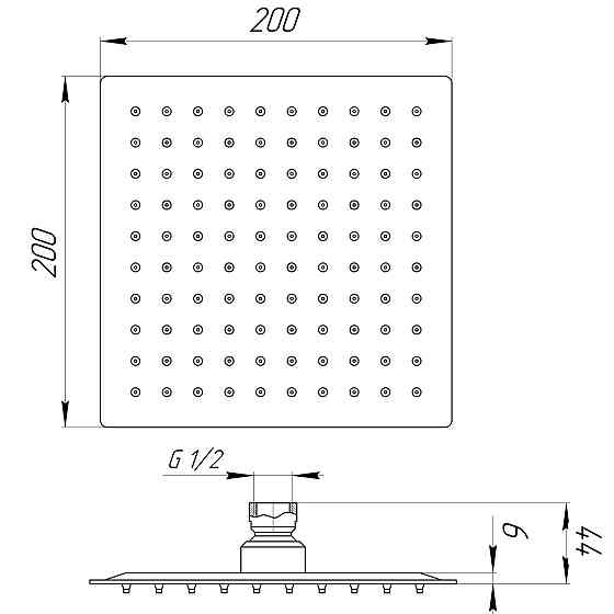Душевая лейка Globus Lux ST-0200-Q (000018560) Киев