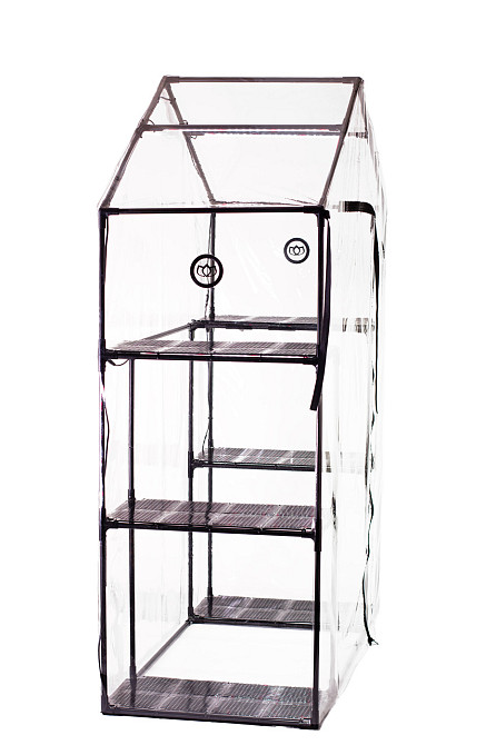 2х поверхова міні-теплиця з полицями під квіти для патіо та балкона, тераси Sezam Akrur (без LED осв Бориспіль - фото 3