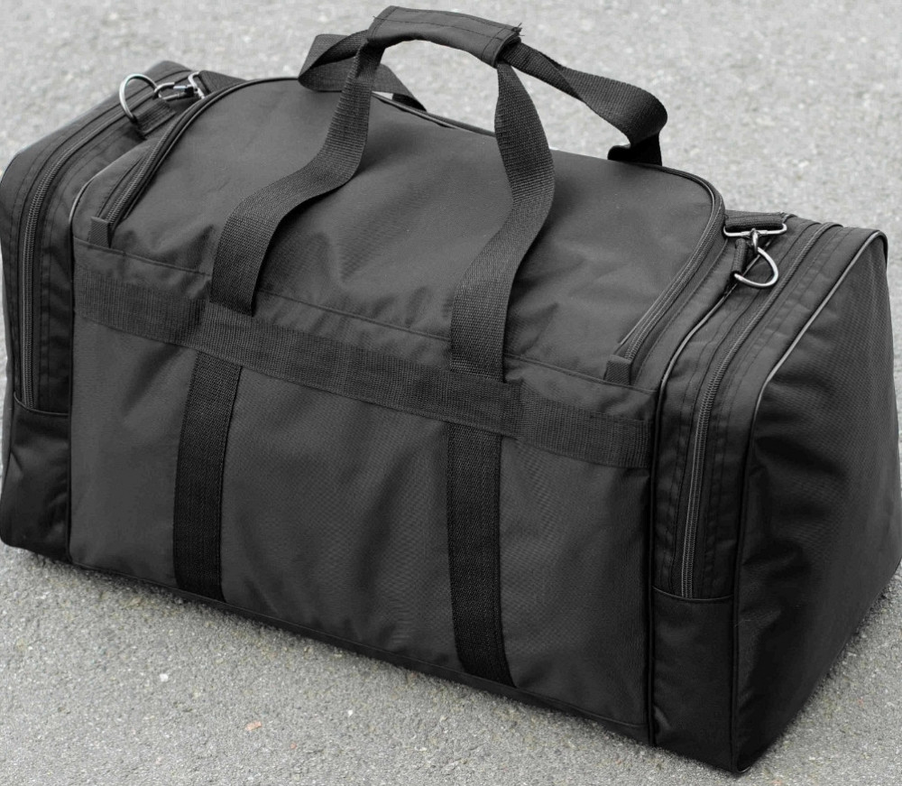 Чоловіча дорожня спортивна сумка Fat чорна тканинна на 60 літрів. Киев - изображение 2