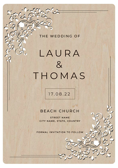 Приглашение на свадьбу из дерева EKOSTAR Киев - изображение 1