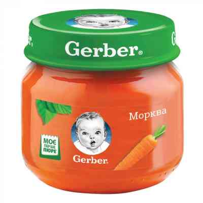 Дитяче пюре Gerber Морквяне, 80 г (7613036011310) Вінниця