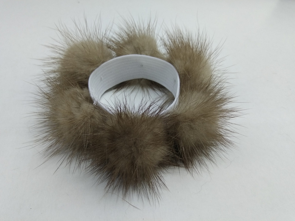 Гумка хутряна на волосся на гульку з норки Харків - фото 8