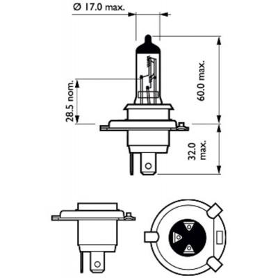 Автолампа Philips галогенова 60/55W (12342 VP C2) Винница - изображение 3