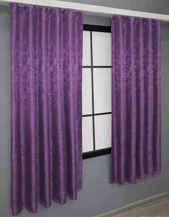Комплект коротких штор VR-Textil Мрамор Al1 № 1301ш 130х170 см 2 шт Фиолетовый (35-0083) Киев