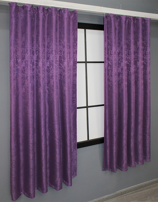 Комплект коротких штор VR-Textil Мрамор Al1 № 1301ш 130х170 см 2 шт Фиолетовый (35-0083) Киев - изображение 4