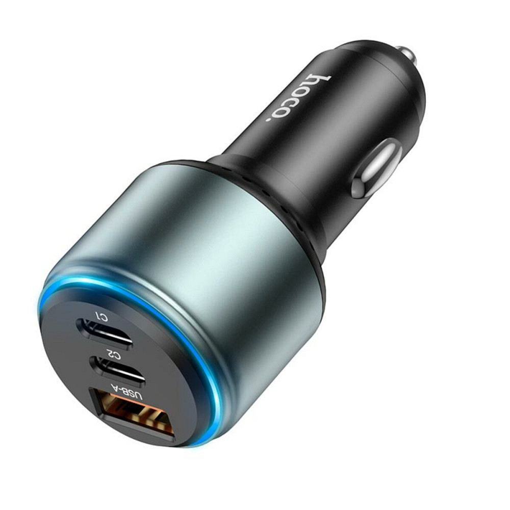 Автомобільний зарядний пристрій HOCO NZ9 Galloper 95W three-port(2C1A) car charger Black Киев - изображение 2