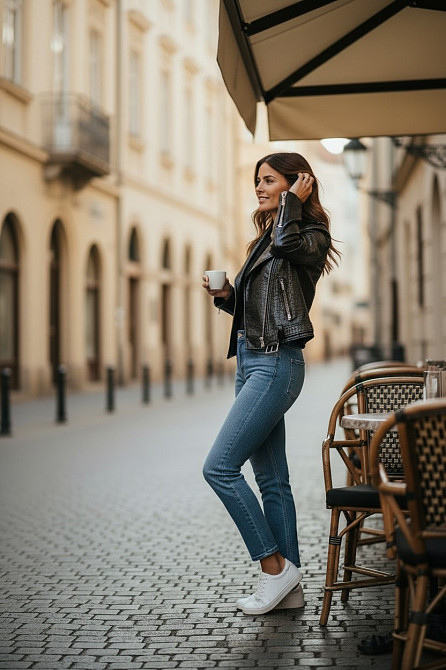 Куртка косуха женская весна/осень Черный 42 Харьков - изображение 11