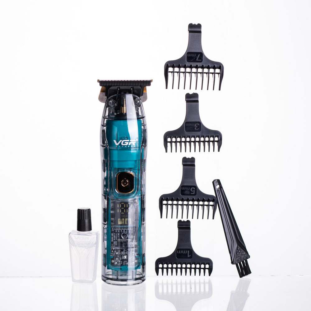 VGR Тример для стрижки акумуляторний з 4 насадками Зелений VGR V-961 Коломия - фото 10