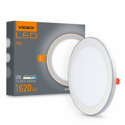 LED Світильник врізний 18W+6W 5000+2700К з декоративною підсвіткою VL-DL4R-1852 Videx Житомир