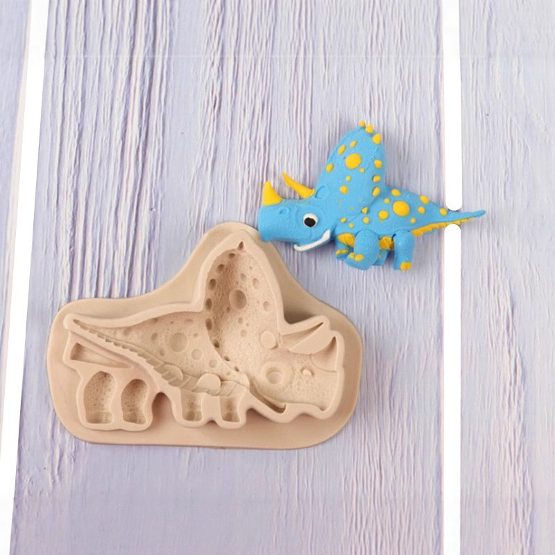 Молд силиконовый Динозавр 115 на 85 мм серый Киев - изображение 6